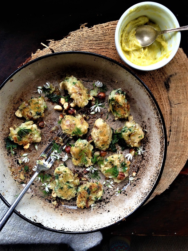 Nettle and Hazelnut Gnocchi with Dandelion Butter