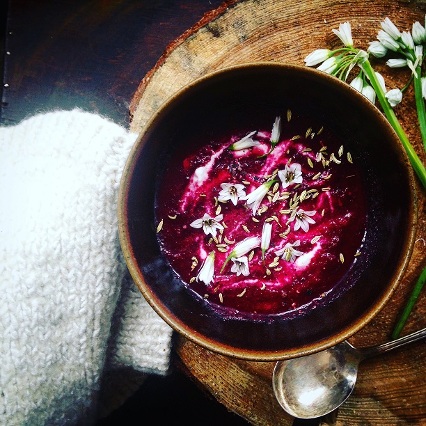 Bay-smoked Beetroot Soup