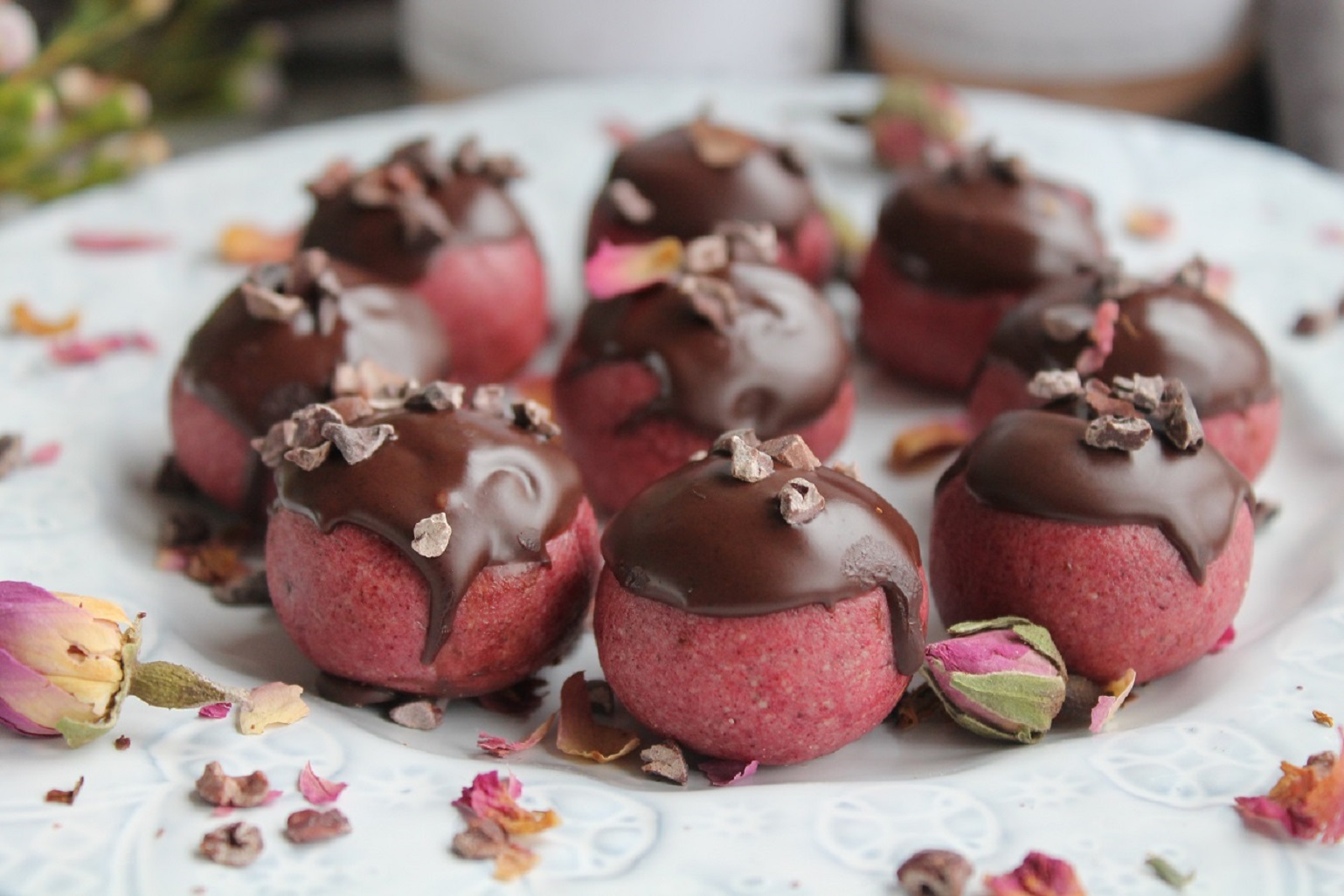 Protein Raspberry & Chocolate truffles 
