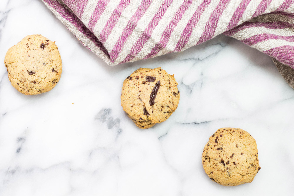 Buckwheat choc chip cookies