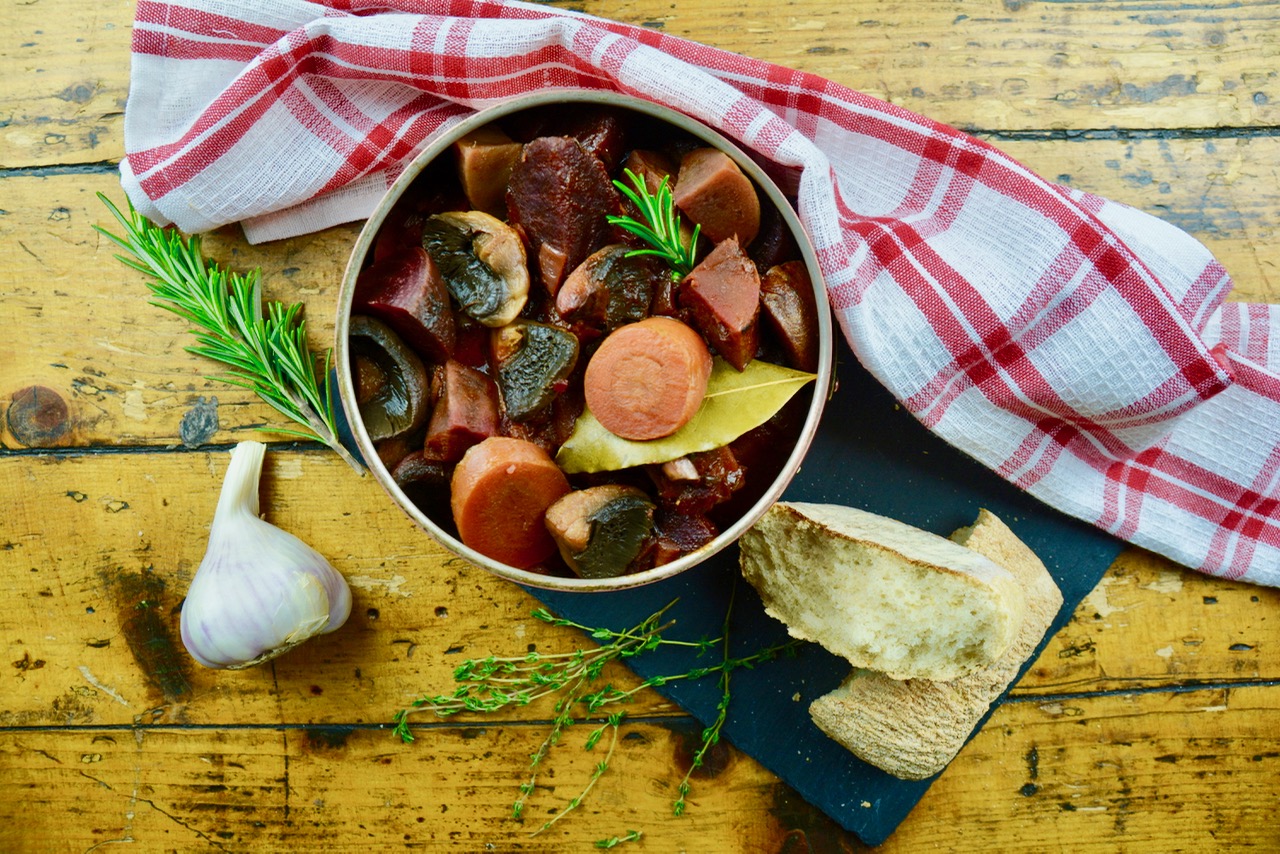 Joe’s Beetroot Bourguignon with Pomegranate Reduction