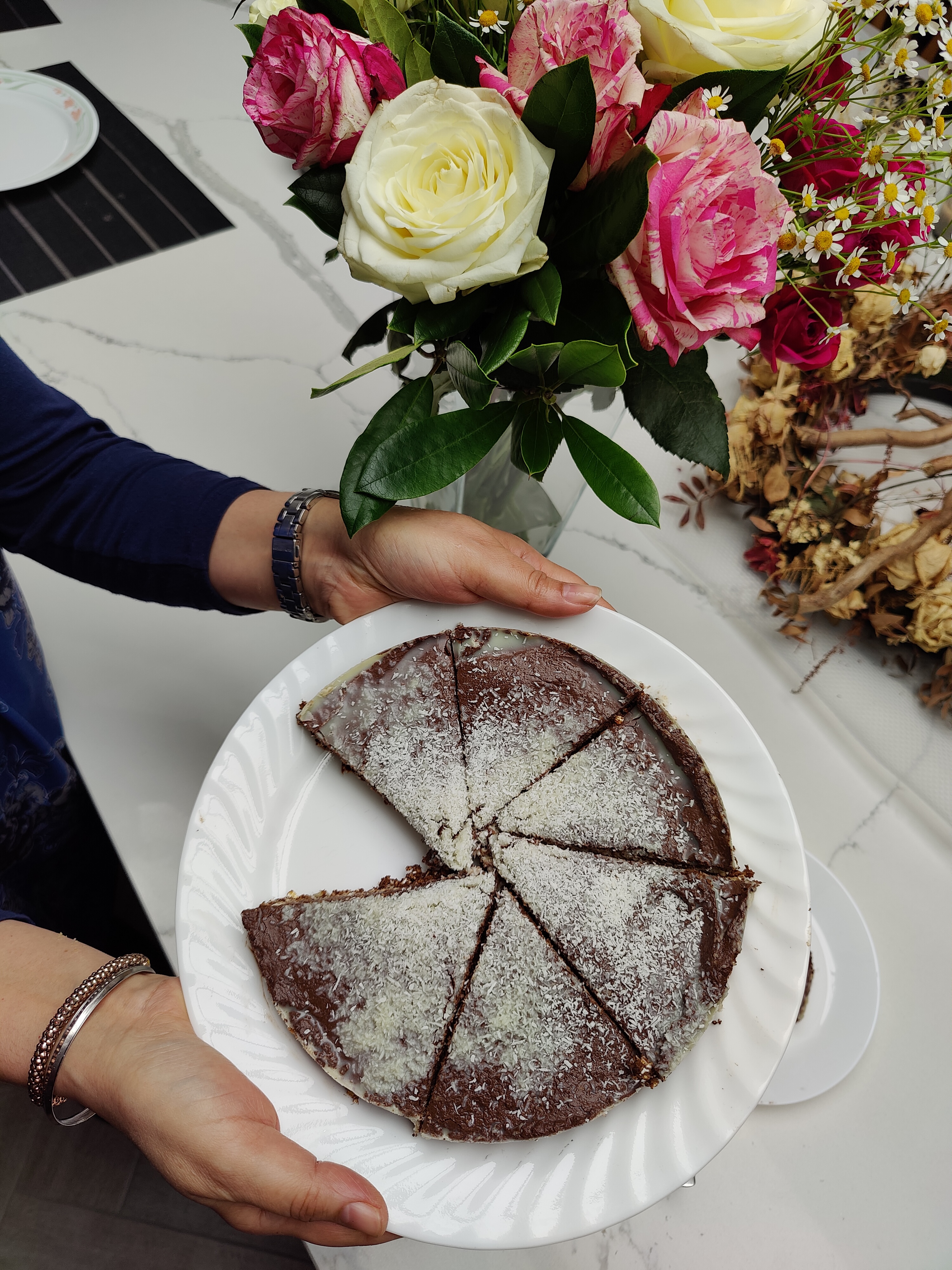 Chocolate coconut torte