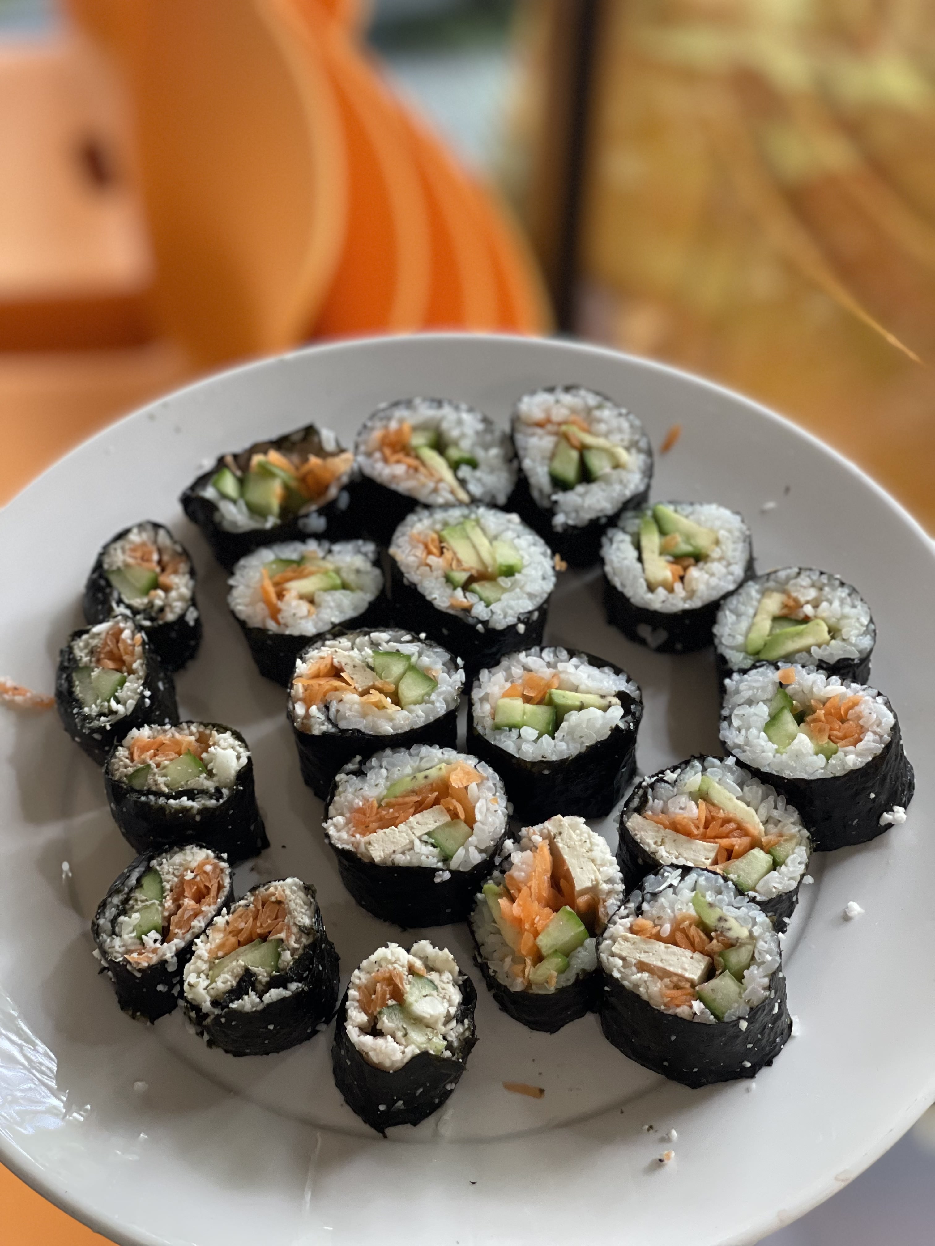 Raw Vegan Sushi with Cauliflower Rice